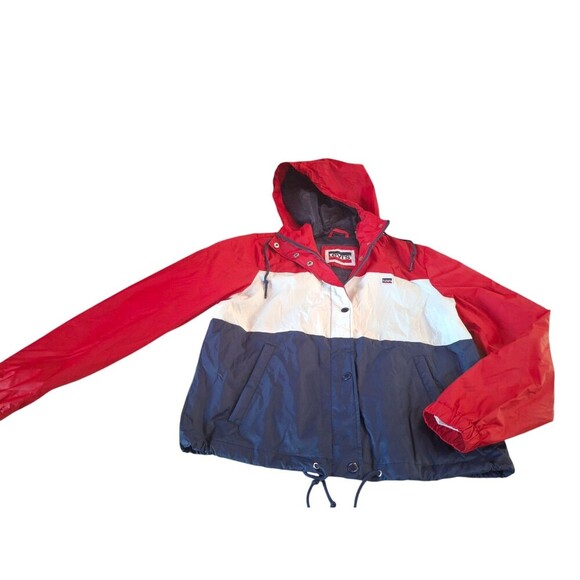 Levi's Rain Slicker Size S Red White Blue USA patriotic - Picture 1 of 7